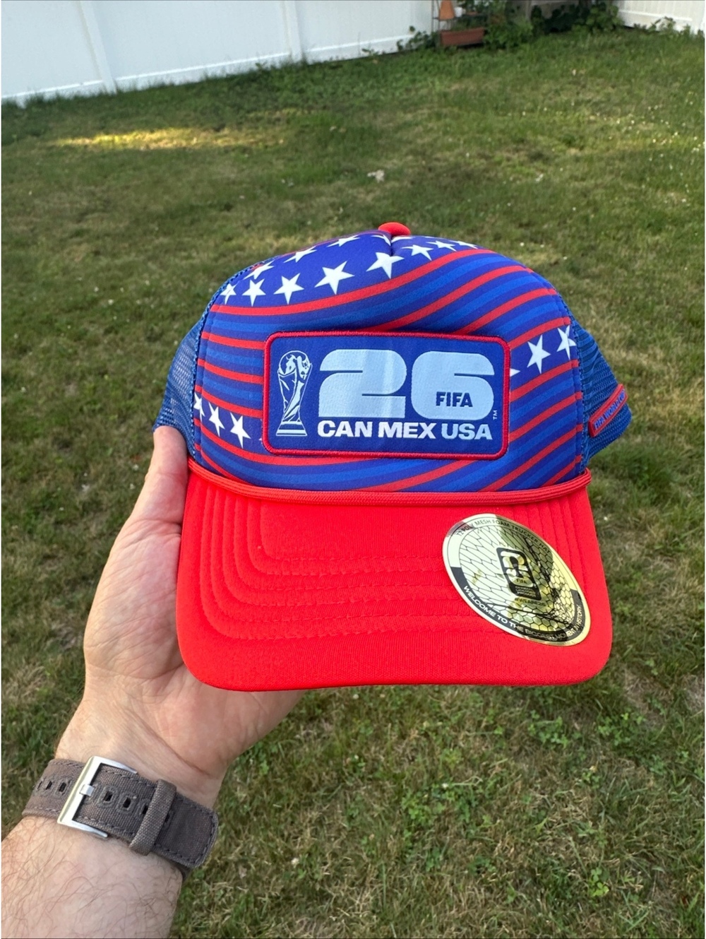 FIFA World Cup 26 Trucker Hat USA Official Red White Blu NEW
